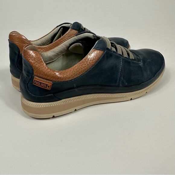 Pikolino blue leather slip on sneakers - Picture 6 of 11